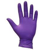 Перчатки витриловые размер L пурпурный, 100шт/упк.