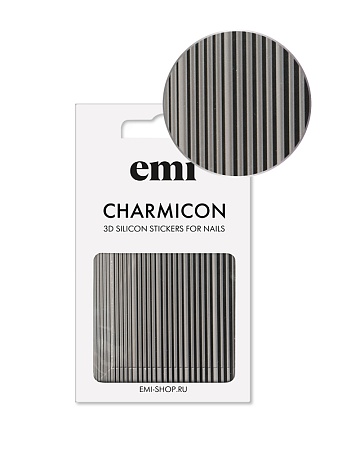 E.Mi, 3D-стикеры №162 Линии черные Charmicon 3D Silicone Stickers