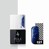 POLE / Цветной гель-лак "POLE" №127 - синий с блестками 8 мл