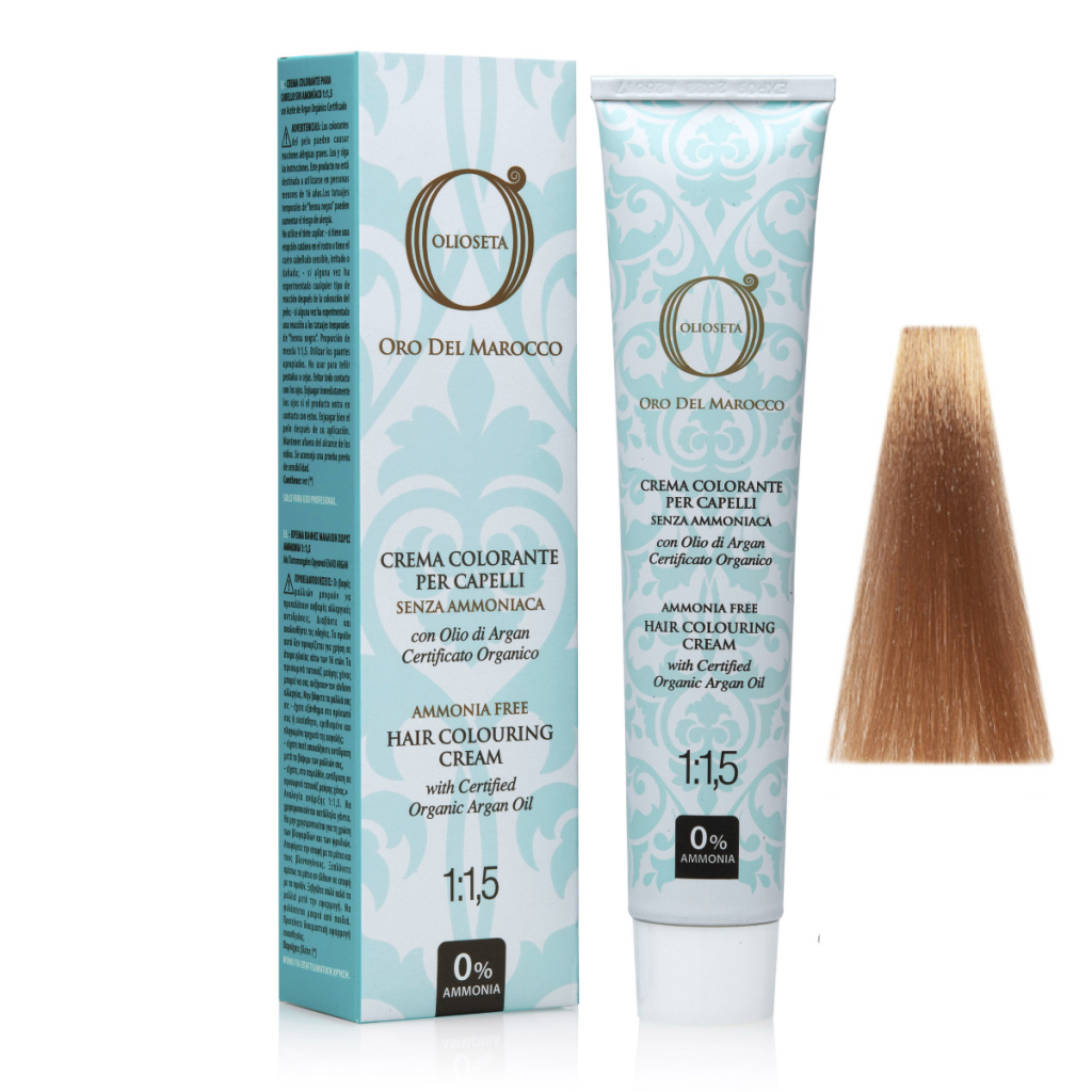 Barex, Крем-краска Olioseta Oro Del Marocco 10.4 Экстра светлый блондин медный, 100 мл