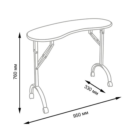 Маникюрный стол МД 9200 складной с подставкой под лаки