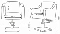 Парикмахерское кресло МД 24 электропривод регулировки высоты