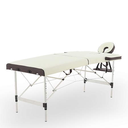 Складной массажный стол JFAL01A 2-х секционный алюминиевый