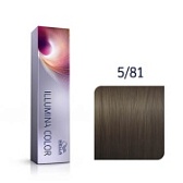 Wella, Крем-краска Illumina Color  5/81 Светло-коричневый жемчужно пепельный, 60мл