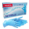 Перчатки нитриловые (голубой) MediOk  XS  100шт упк
