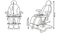 Педикюрное кресло МД 02 гидравлика поворот 360°