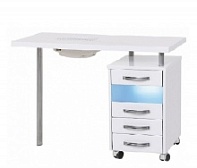 Маникюрный стол PS UFV встроенный УФ-блок и вытяжка в комплекте