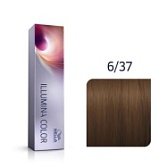Wella, Крем-краска Illumina Color  6/37 Темный блонд золотисто - коричневый, 60мл