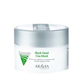 ARAVIA Professional, Маска для глубокого очищения лица против черных точек BlackHeadClayMask,150мл
