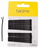 Harizma, Невидимки прямые 60 мм, черные, 24 шт.