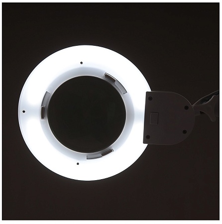 Лампа-лупа 5 диоптрий ММ 9006 LED D 127 регулировка яркости съемная линза