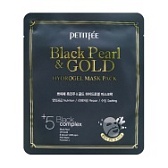 Petitfee, Маска для лица гидрогелевая жемчуг и золото, Black Pearl Gold Hydrogel Mask Pack, 1 шт.