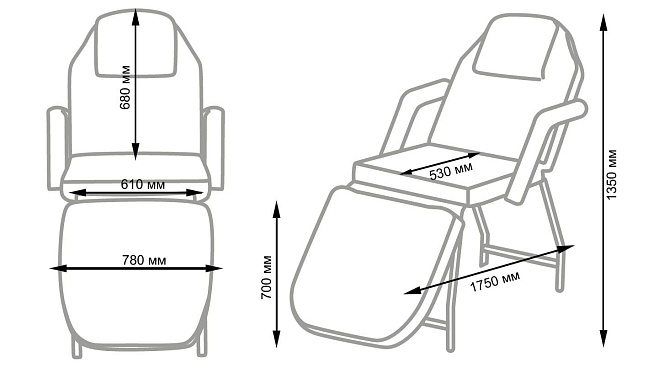 Косметологическое кресло МД 802 складное выводится из ассортимента