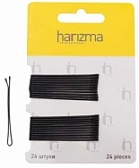 Harizma, Невидимки прямые 50 мм, черные, 24 шт.