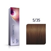 Wella, Крем-краска Illumina Color  5/35 Светло-коричневый золотисто махагоновый, 60мл