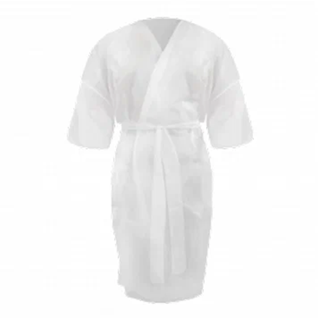 Халат  Кимоно  спанбонд М20 (люкс) c рукавами белый 10 шт упк