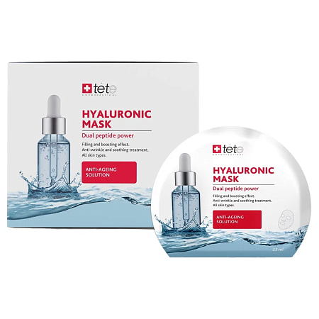 TETe Cosmeceutical, Тканевая маска для лица BOX Hyaluronic Mask   Anti-ageing solution   6 шт уп.