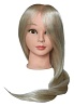 392446 Голова учебная Блондин длина волос 60см, 50% натуральные + 50% термостойкие волосы, штатив в комп
