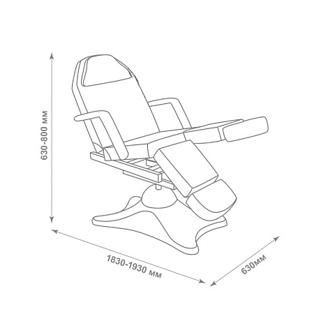 Педикюрное кресло P16 на гидравлике поворот 360° изменение угла наклона сиденья