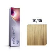 Wella, Крем-краска Illumina Color  10/36 Яркий блонд золотисто фиолетовый, 60мл