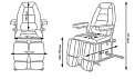 Педикюрное кресло Марья гидравлика изменение угла наклона сиденья
