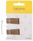 Harizma, Невидимки волна 40 мм, коричневые, 24 шт.