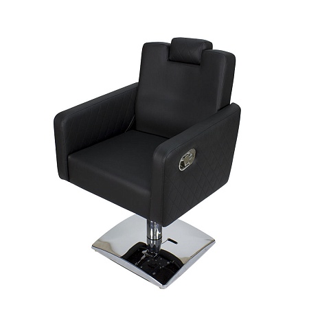Парикмахерское кресло МД 166 регулируемый наклон спинки (цвет черный матовый №68) 
