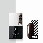POLE / Цветной гель-лак "POLE" №264 - черный янтарь 8 мл