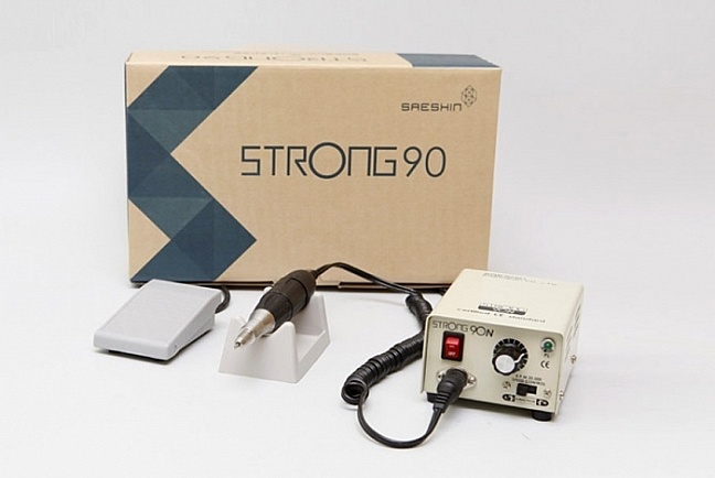 Strong 90N/102 аппарат для маникюра/педикюра с педалью в коробке