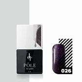 POLE / Цветной гель-лак "POLE" №026 - пурпурный с блестками 8 мл
