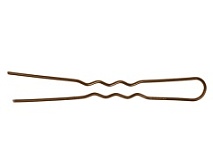 DEWAL, Шпильки коричневые, волна, тонкие 45 мм, на блистере, 60 шт.