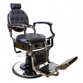 Мужское парикмахерское кресло Olimp Colt покрытие металла вороненая сталь