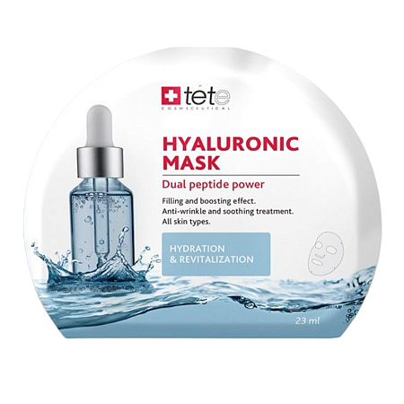TETe Cosmeceutical, Тканевая маска для лица BOX Hyaluronic Mask  Hydration & Revitalization  1 шт уп
