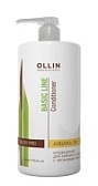 Ollin, Кондиционер для сияния и блеска с аргановым маслом Basic Line, 750 мл