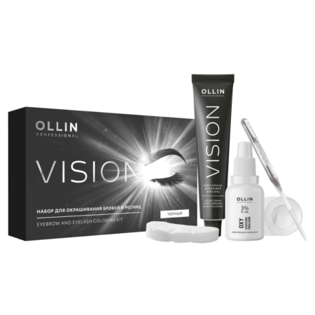 Ollin, VISION НАБОР для окрашивания бровей и ресниц, Черный NEW (1)