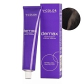 V-Color, Краска для волос Demax 5.72 Светло-Коричневый Шоколадно-Перламутровый , 60 мл
