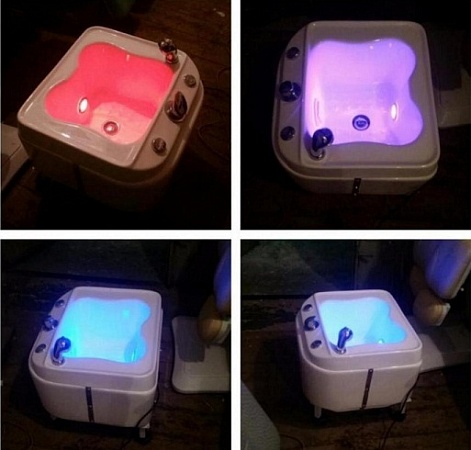Педикюрная ванна P100 с подключением воды LED подсветка массаж