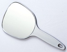 DEWAL, Зеркало косметическое, пластик, серебристое, 12х15 см