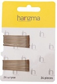 Harizma, Невидимки прямые 40 мм, коричневые, 24 шт.