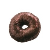 DEWAL, Валик для прически Brown, искусственный волос, коричневый, d 8 см